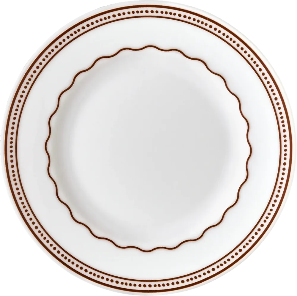 Plate flat round rim 15cm