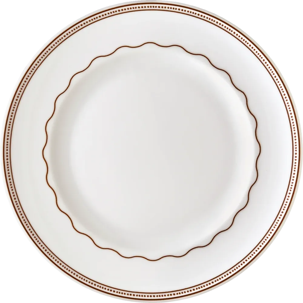 Plate flat round rim 21cm