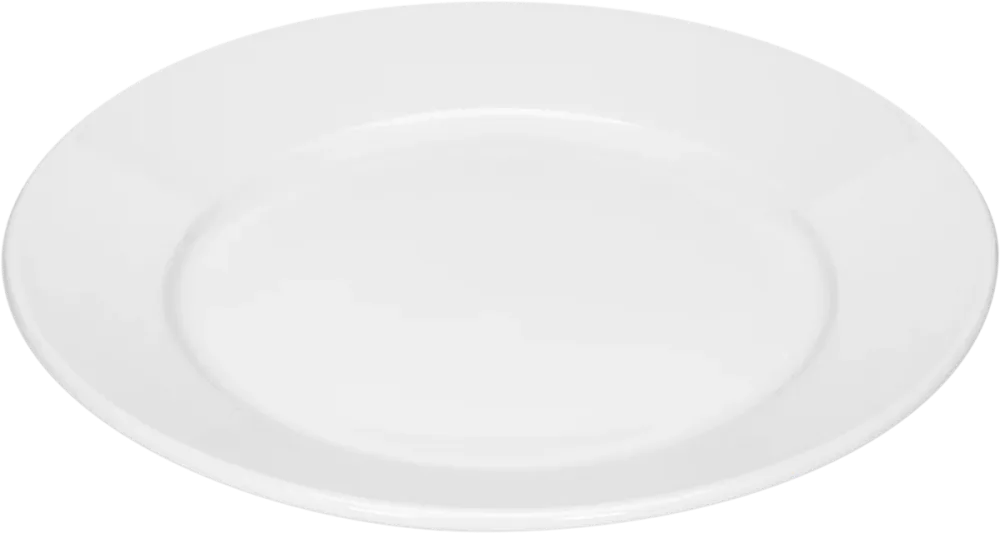 Plate flat round rim 25cm