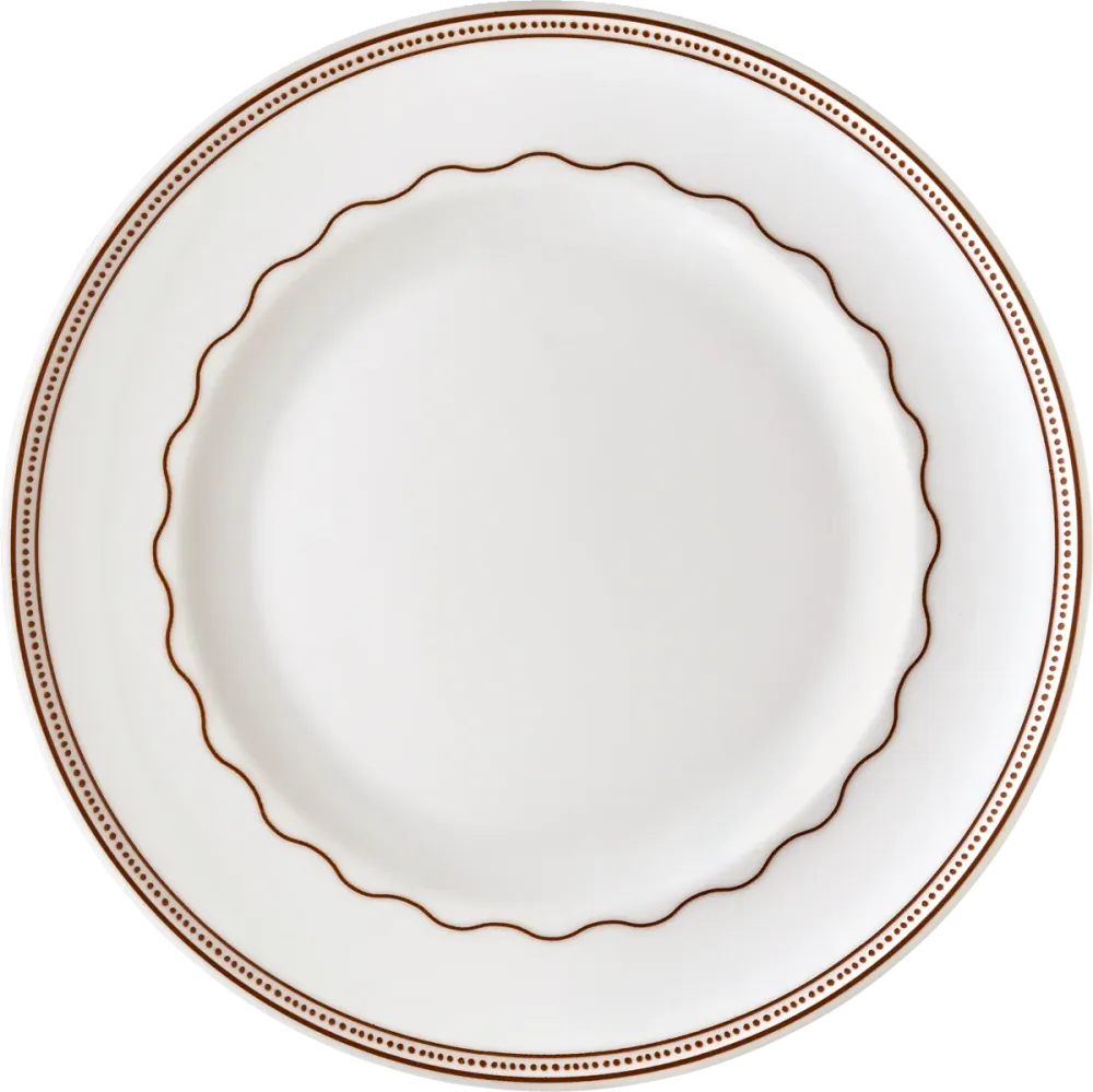Plate flat round rim 26cm