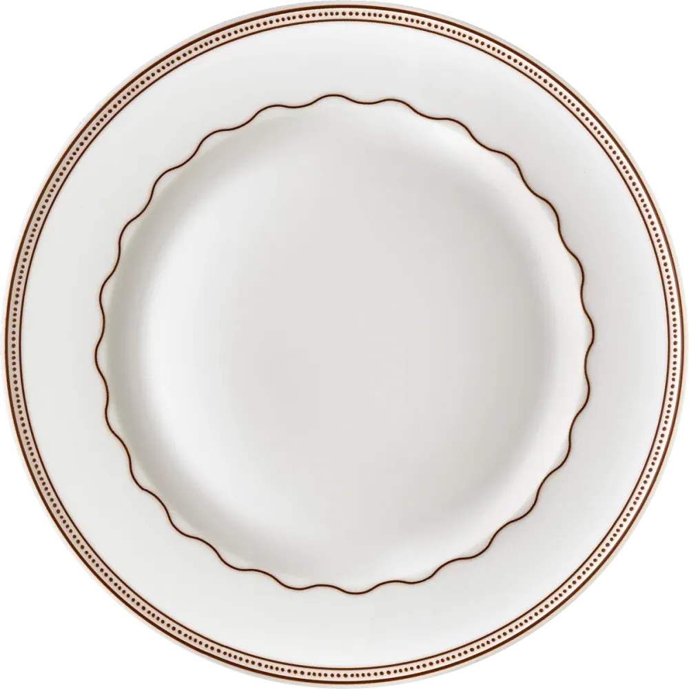 Plate flat round rim 28cm