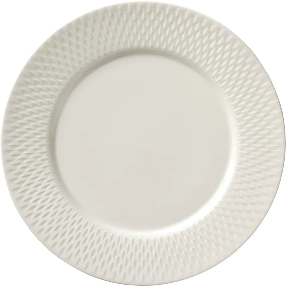 Plate flat round rim embossed 17cm