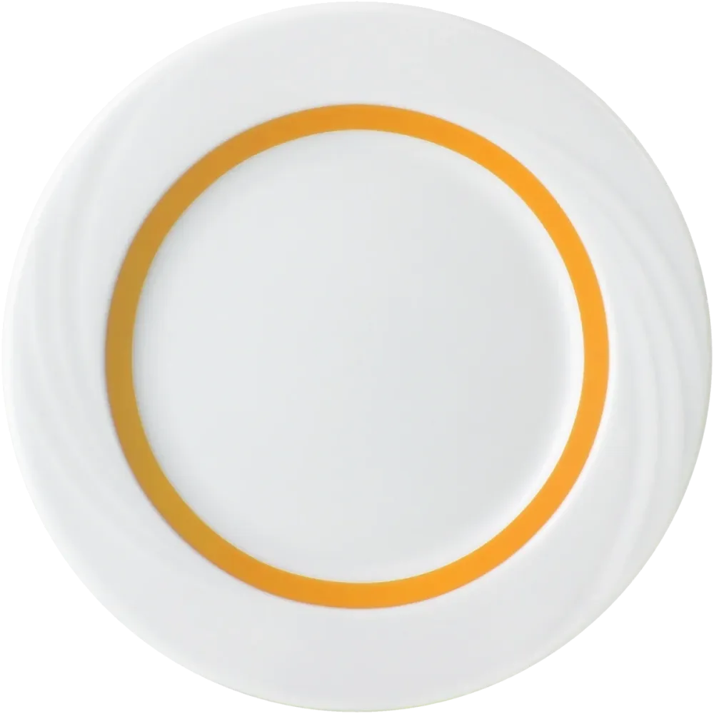 Plate flat round rim embossed 20cm