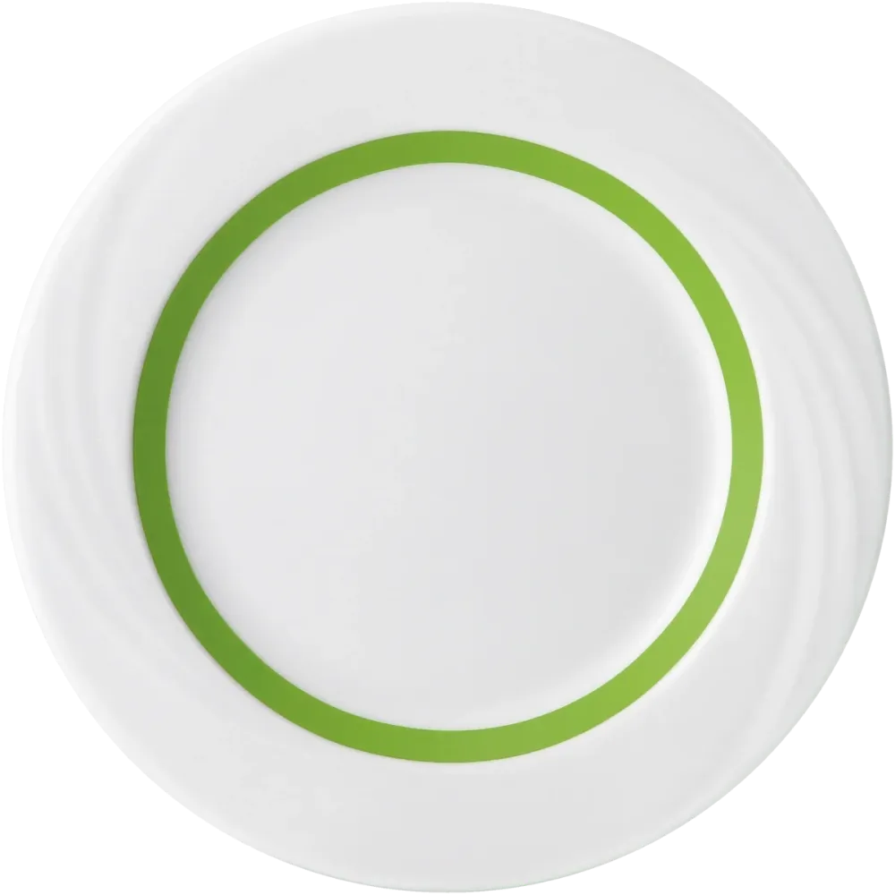 Plate flat round rim embossed 20cm