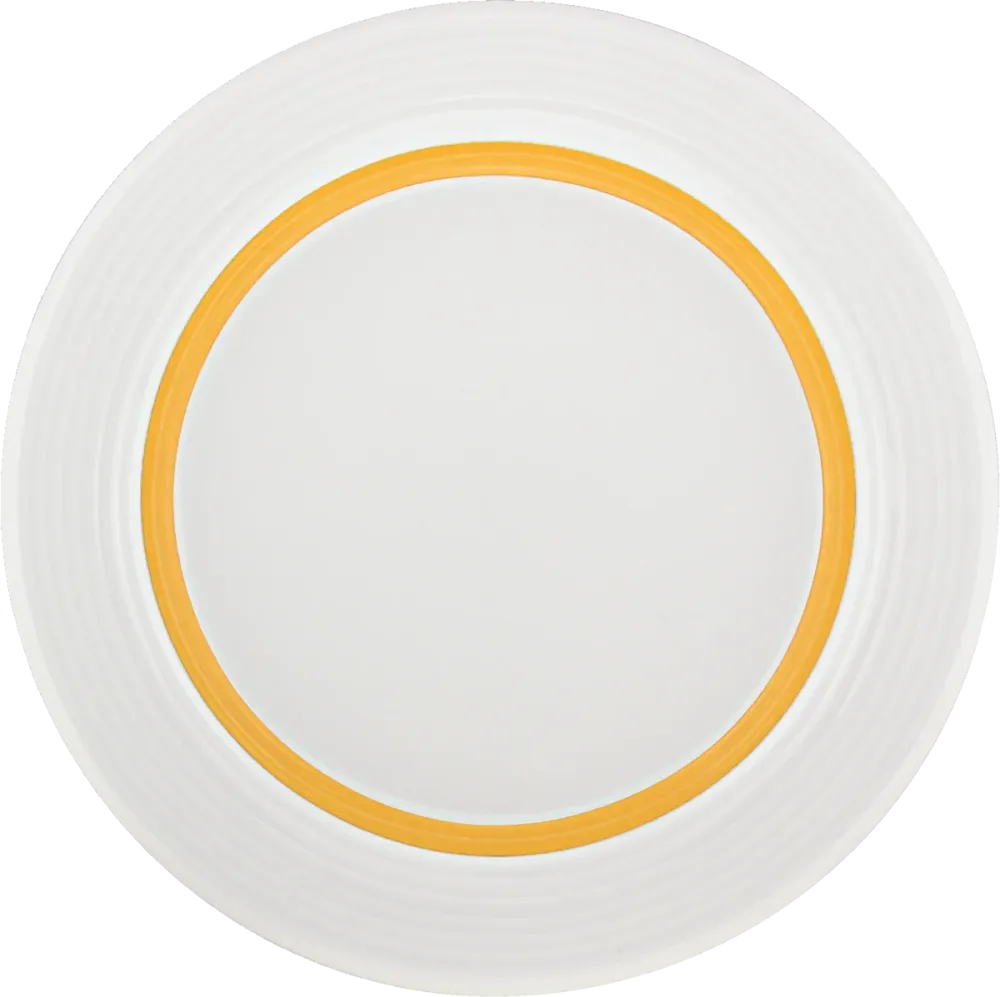 Plate flat round rim embossed 20cm