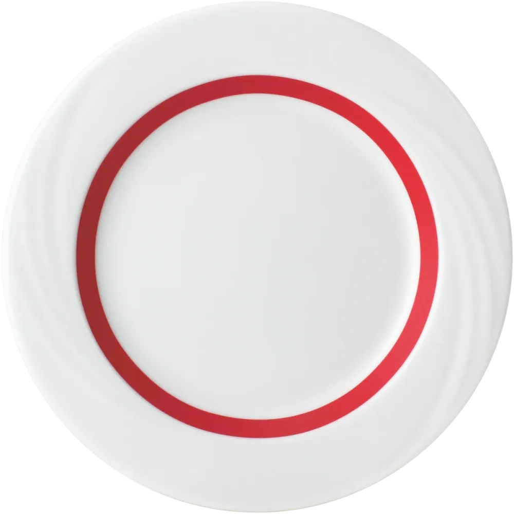 Plate flat round rim embossed 20cm