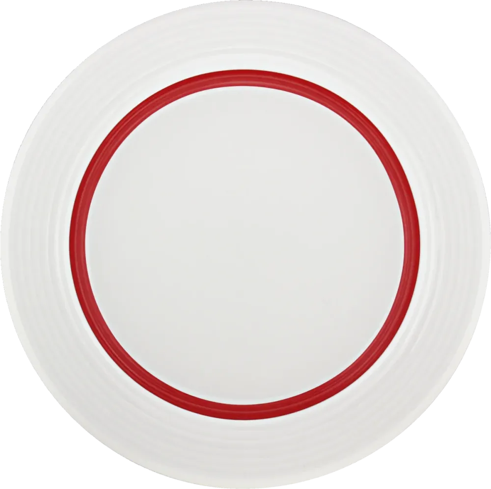 Plate flat round rim embossed 20cm