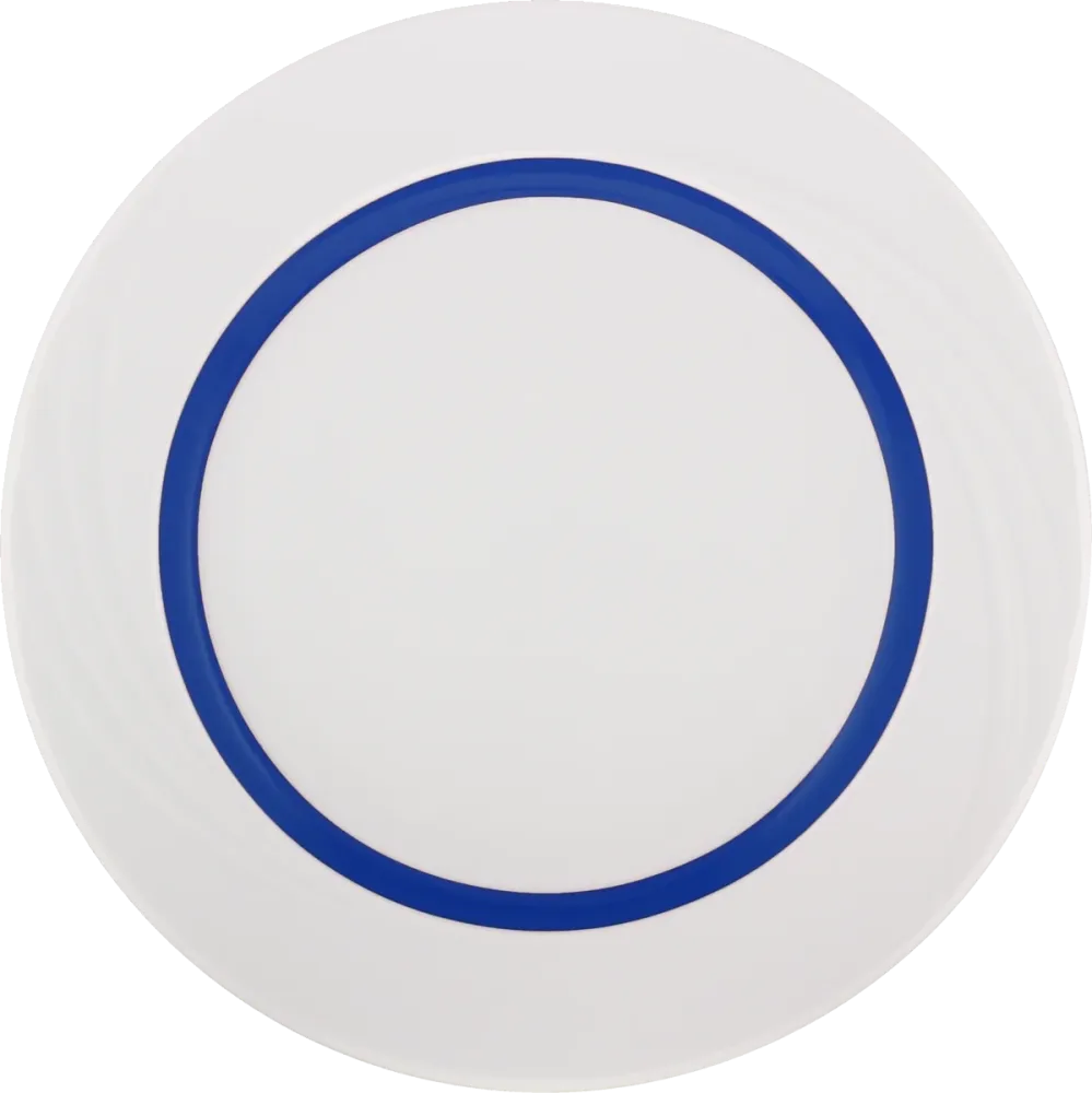 Plate flat round rim embossed 20cm