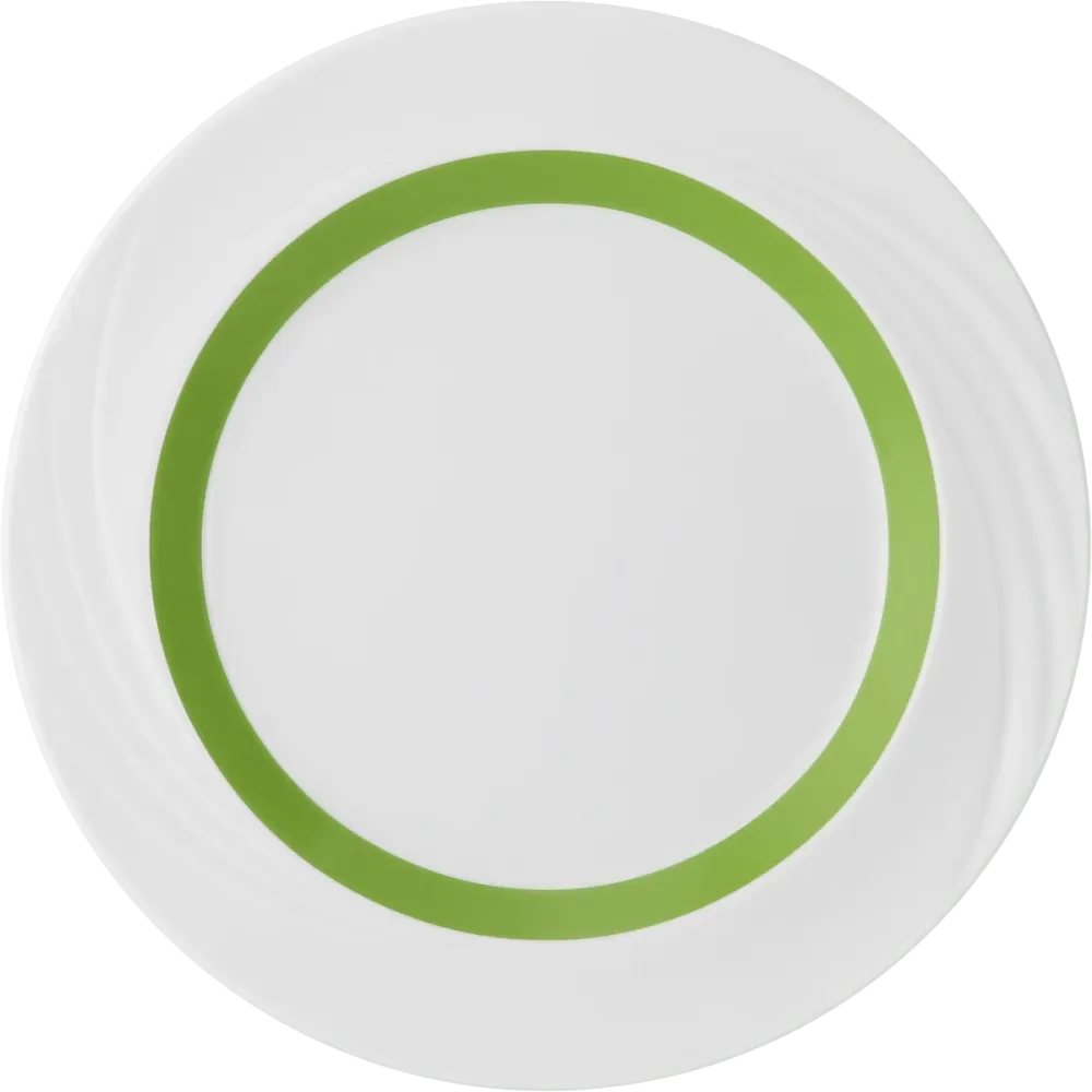 Plate flat round rim embossed 24cm