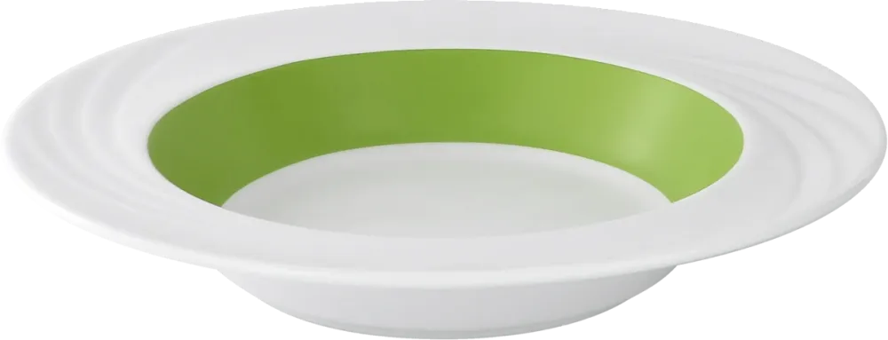 Plate flat round rim embossed 24cm