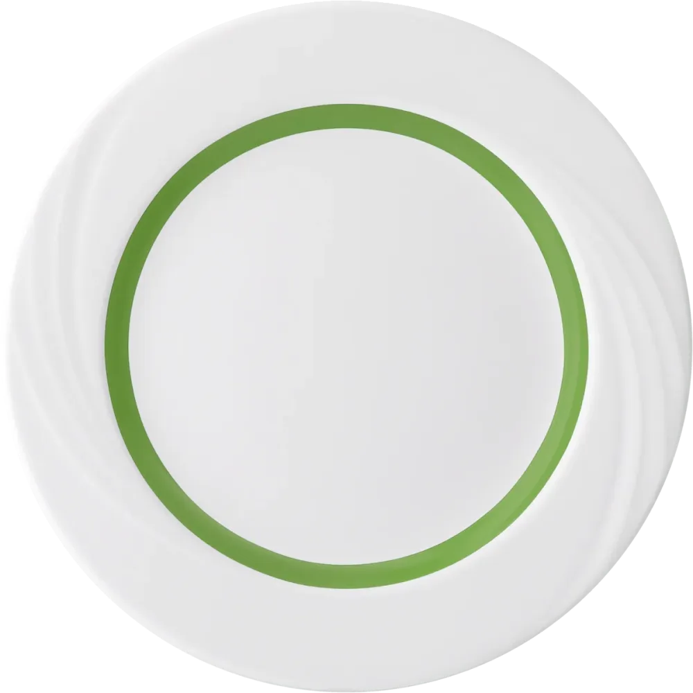 Plate flat round rim embossed 25cm