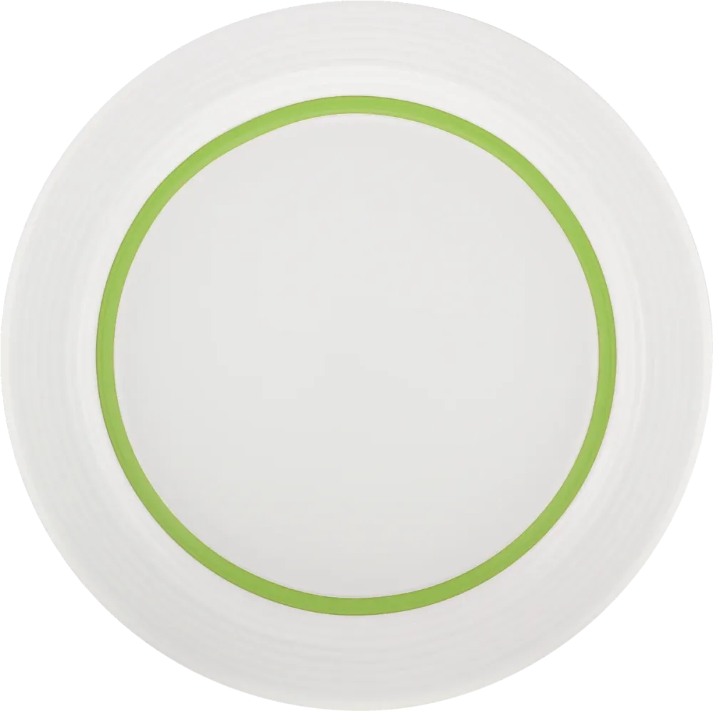 Plate flat round rim embossed 25cm