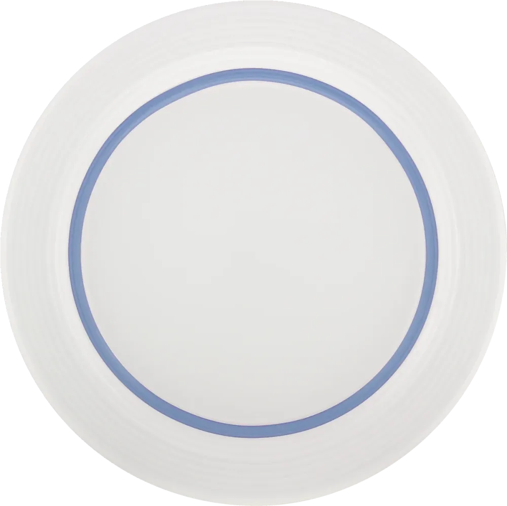 Plate flat round rim embossed 25cm