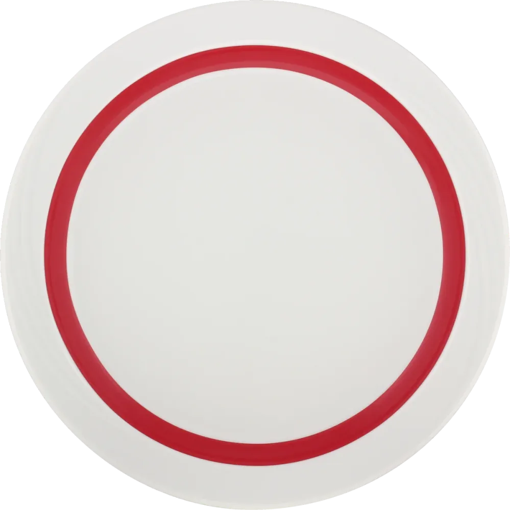 Plate flat round rim embossed 26cm