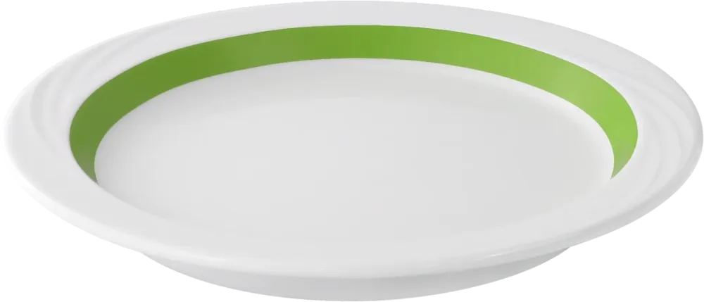 Plate half-deep round embossed 24cm