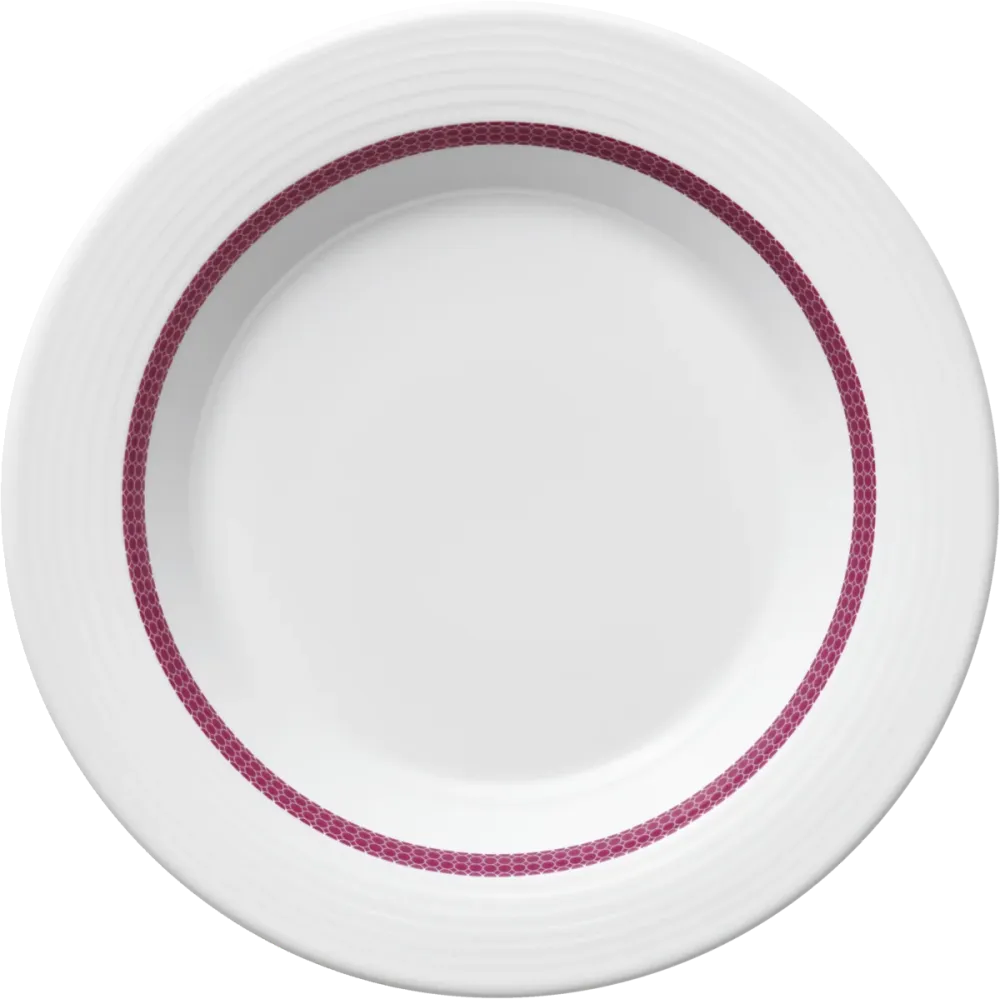 Plate special deep round rim embossed 23cm