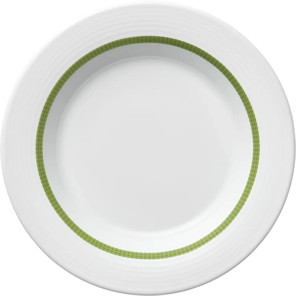 Plate special deep round rim embossed 23cm