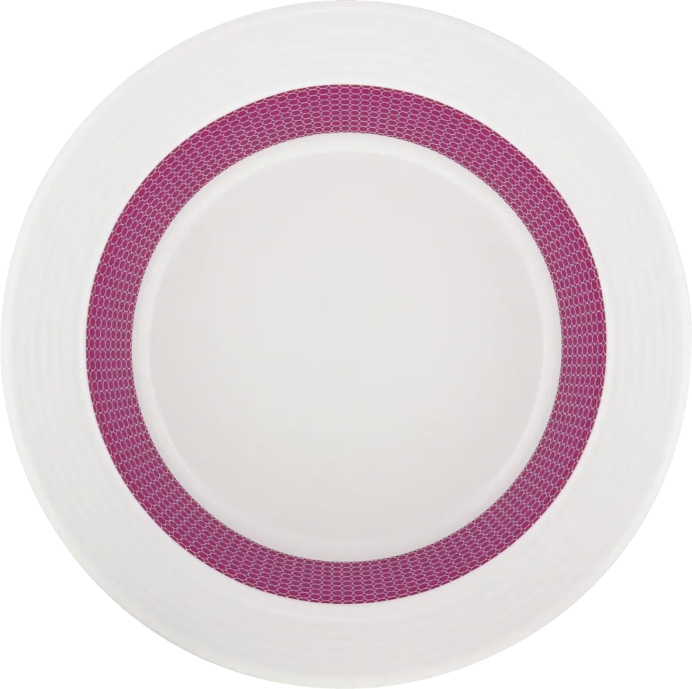 Plate special deep round rim embossed 23cm