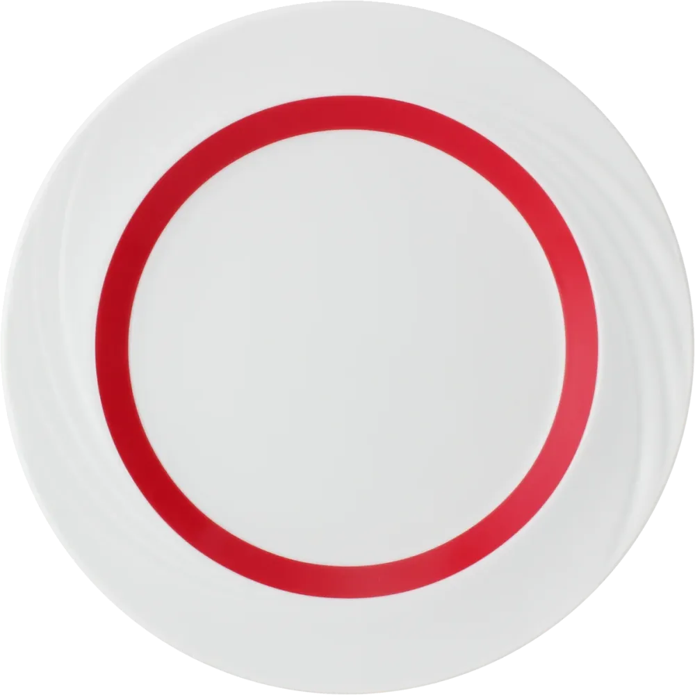 Plate special flat round rim embossed 24cm