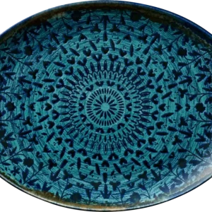 Platter oval coupe indigo 32x24cm