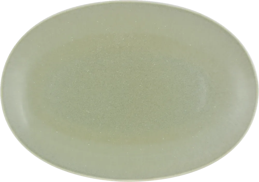Platter oval coupe matcha 32x24cm