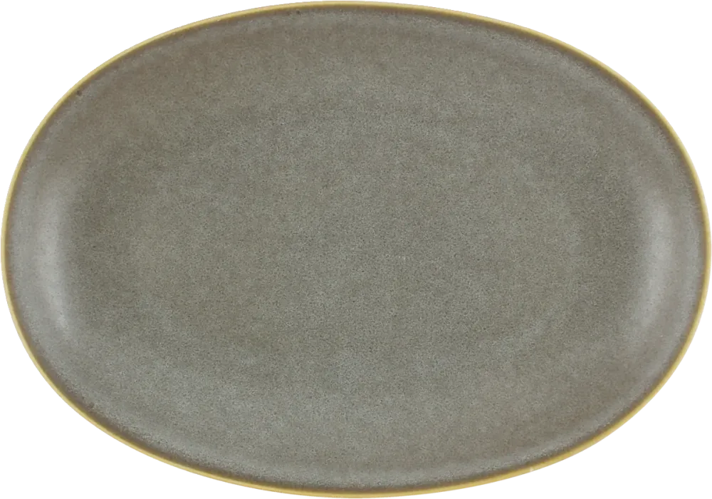 Platter oval coupe smoke 32x24cm