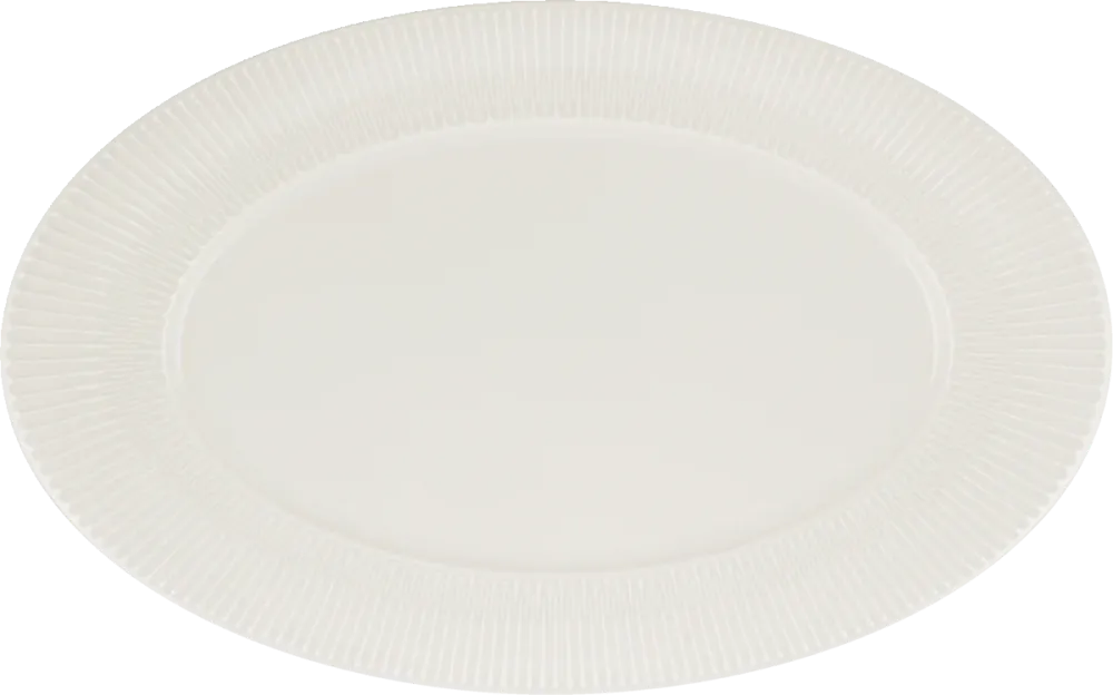 Platter oval rim embossed 24x15cm