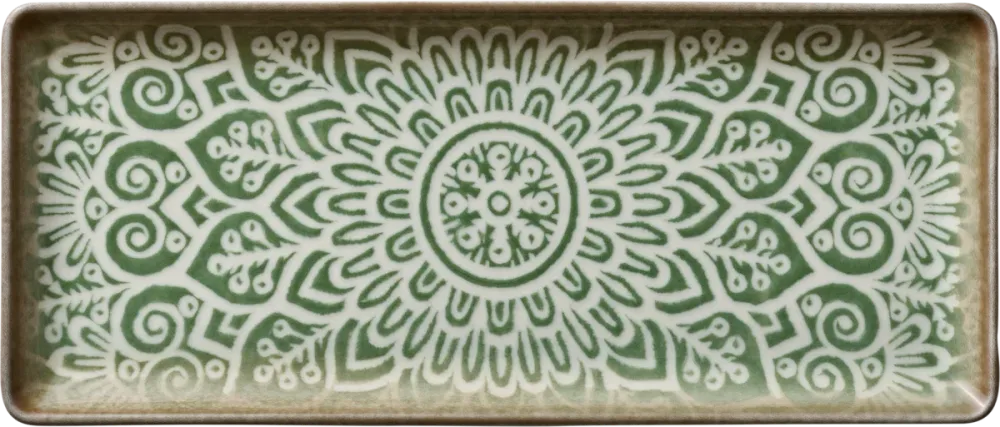 Platter rectangular jade 35x15cm