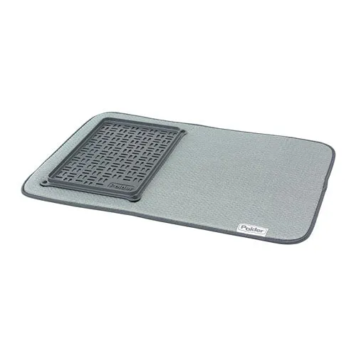 Polder MicrofiBre Mat w/ Glass Magy 56x38cm (grå)