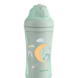 PP-mugg med silikonsugrör 220 ml Moony Mint
