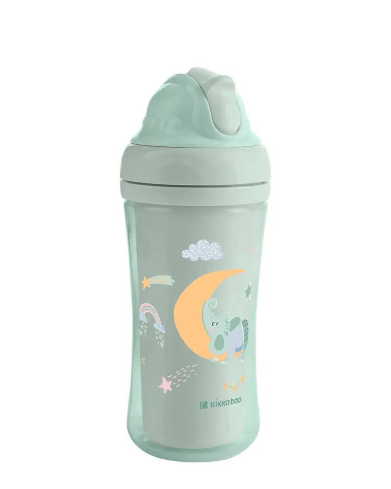 PP-mugg med silikonsugrör 220 ml Moony Mint