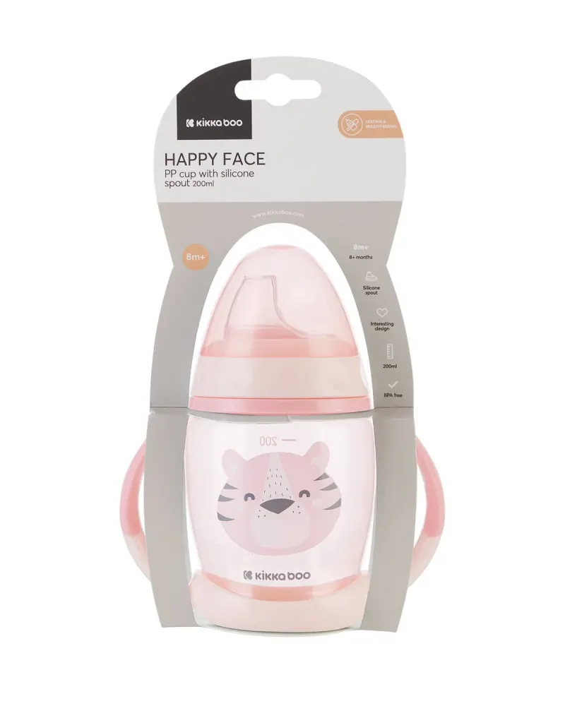 PP-mugg med silikontut 200 ml Rosa