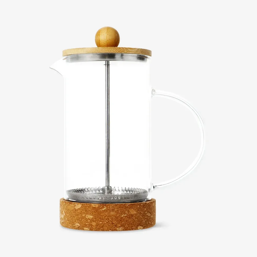 Press-kanna i bambu för kaffe och te - 500 ml