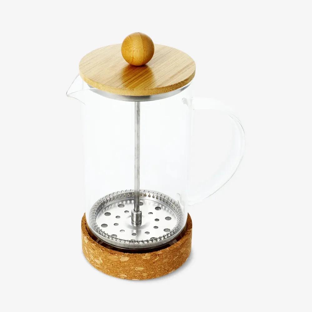 Press-kanna i bambu för kaffe och te - 500 ml