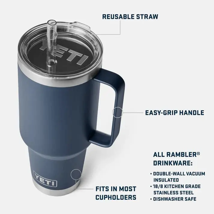 Rambler Straw Mugg 1,2L - Vit