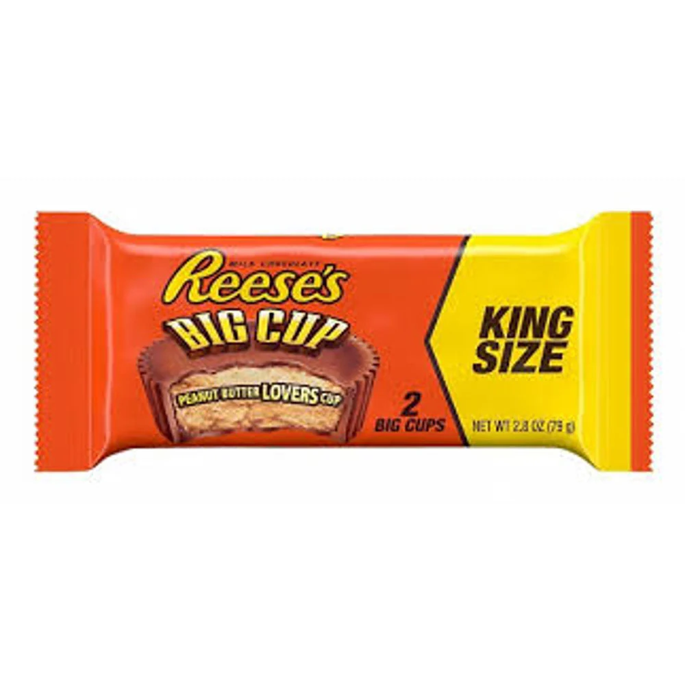 Reeses jordnötssmör Big Cup King Size 2pc (16x79g)