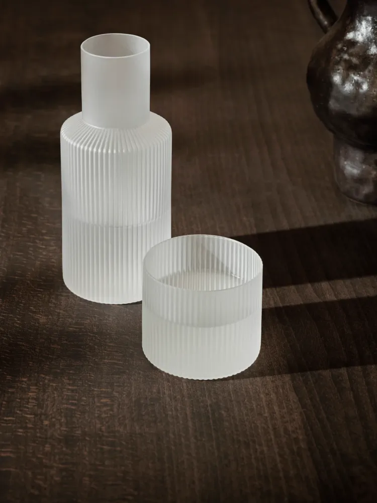 Ripple Carafe Set - Small - Frosted