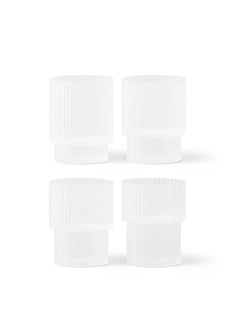 Ripple Glasses - Set 4 - Frosted