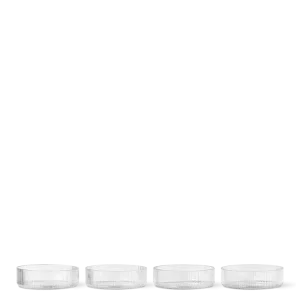 Ripple Serving Bowls - Set 4 - Clear