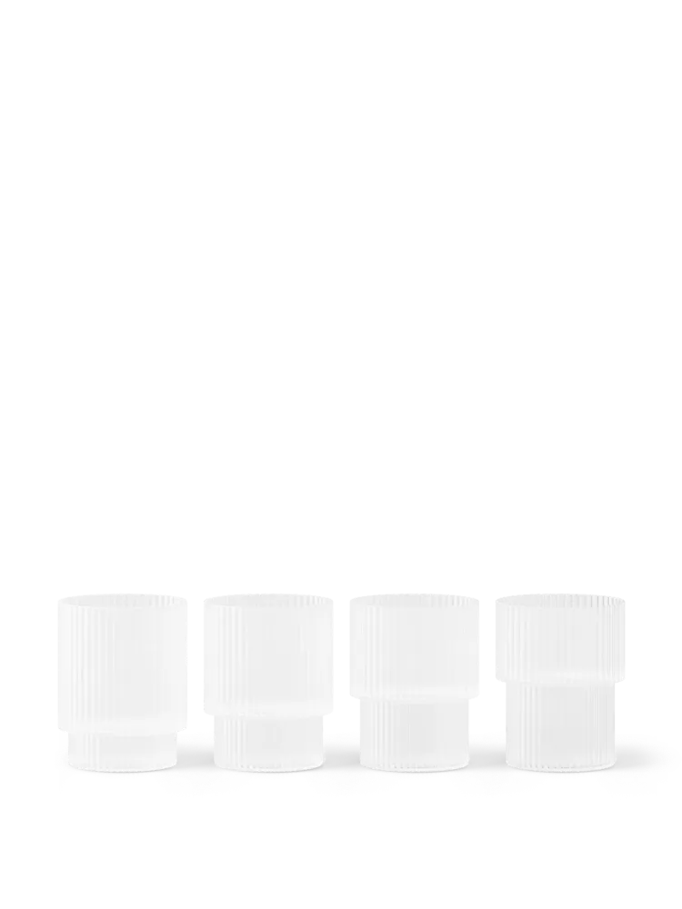 Ripple Small Glasses - Set 4 - Frosted