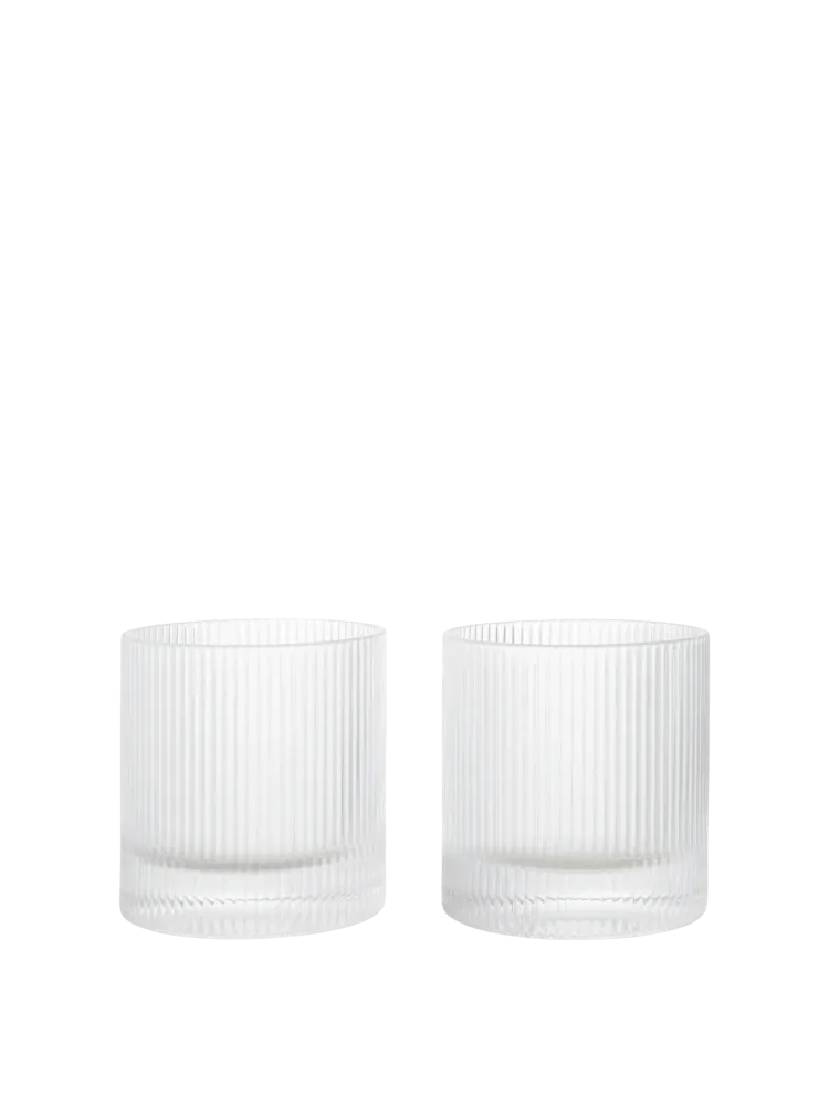 Ripple Tumbler Glasses - Set 2 - Clear