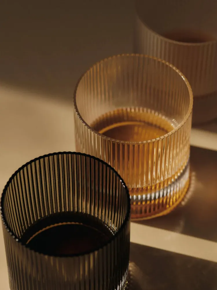 Ripple Tumbler Glasses - Set 2 - Clear