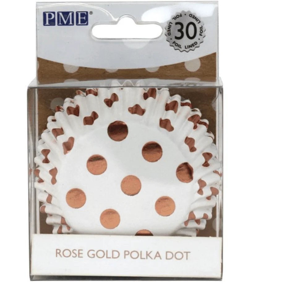30 rosa guld cupcakeformar
