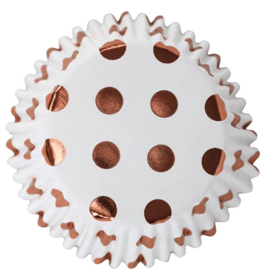 30 rosa guld cupcakeformar