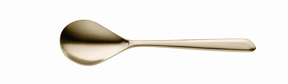 Round bowl spoup spoon SHADES PVD pale gold 180mm