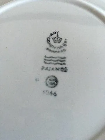 Royal Copenhagen Blåkant Sidetallerken No 3066