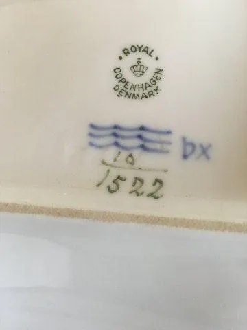 Royal Copenhagen Blå Blomst Svejfet Salatskål No 1522