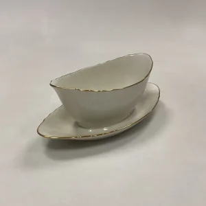 Royal Copenhagen Creme Svejfet med Guld (Stel 1235) Sovseskål No. 1651