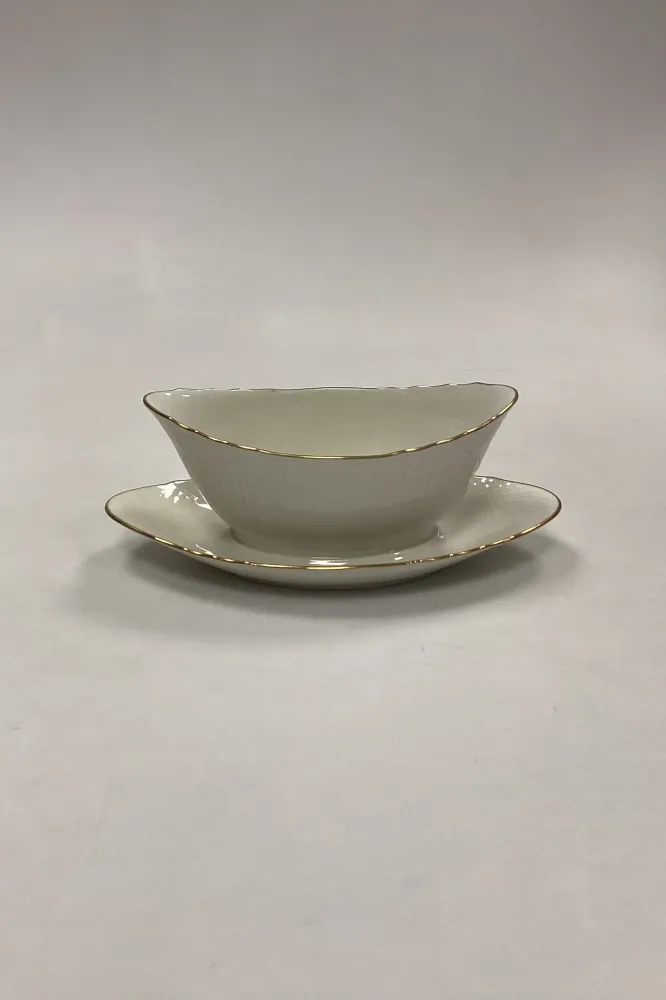 Royal Copenhagen Creme Svejfet med Guld (Stel 1235) Sovseskål No. 1651