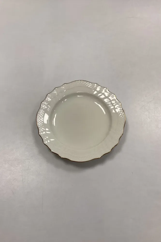 Royal Copenhagen Creme Svejfet med Guld (Stel 1235) Kagetallerken No. 1625